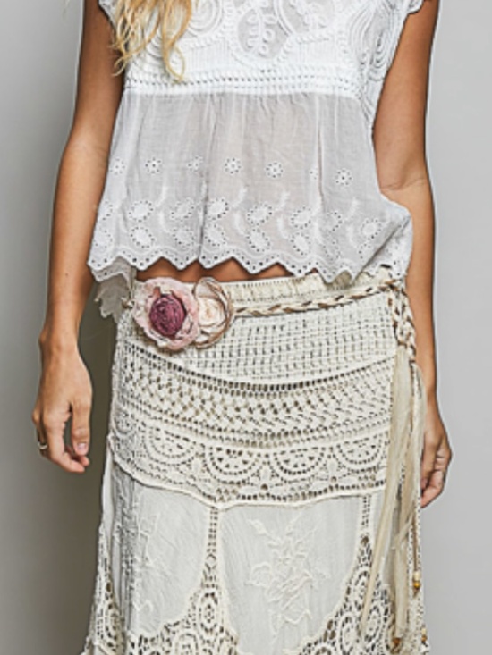 POL Pink Handmade Crochet Multi wear Belt main image 4